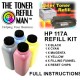 Toner Refill Kit for the HP 117a Cartridges (HP W2070A, W2071A, W2072A, W2073AX)